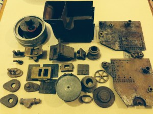 Castings for Burrell steam traction engine.