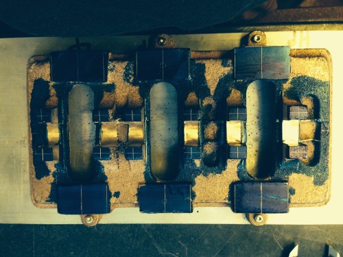 Top view of the marking out lines