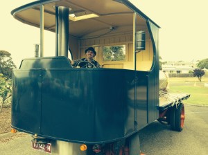 Steam truck, built by Thomas Lord.  See following videos