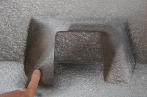 another groove for molten silver or lead