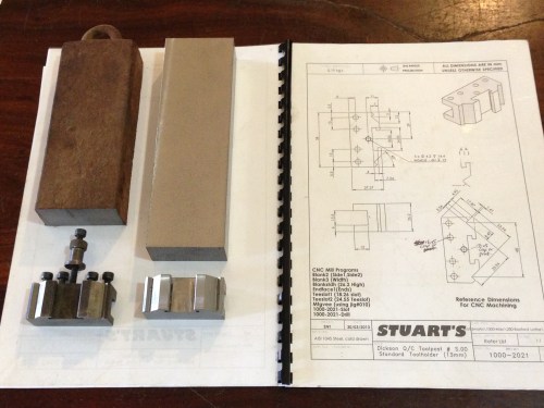 The holders had been dimensioned and drawn up by my expert friend Stuart Tankard.