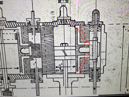 Red line plan alteration in the high pressure steam lines.  The other cylinder plans will be altered also.