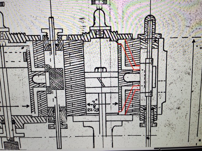 Red line plan alteration in the high pressure steam lines.  The other cylinder plans will be altered also.