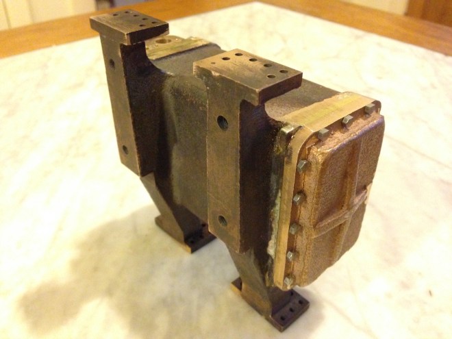 An unintentional ding from the milling machine chuck will need to be repaired before painting.