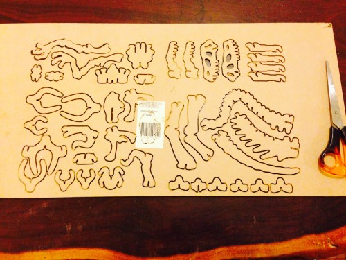 The MDF after 20 minutes of CNCing.