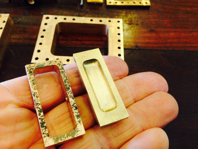 The low pressure valve and buckle.  Steam chest behind.