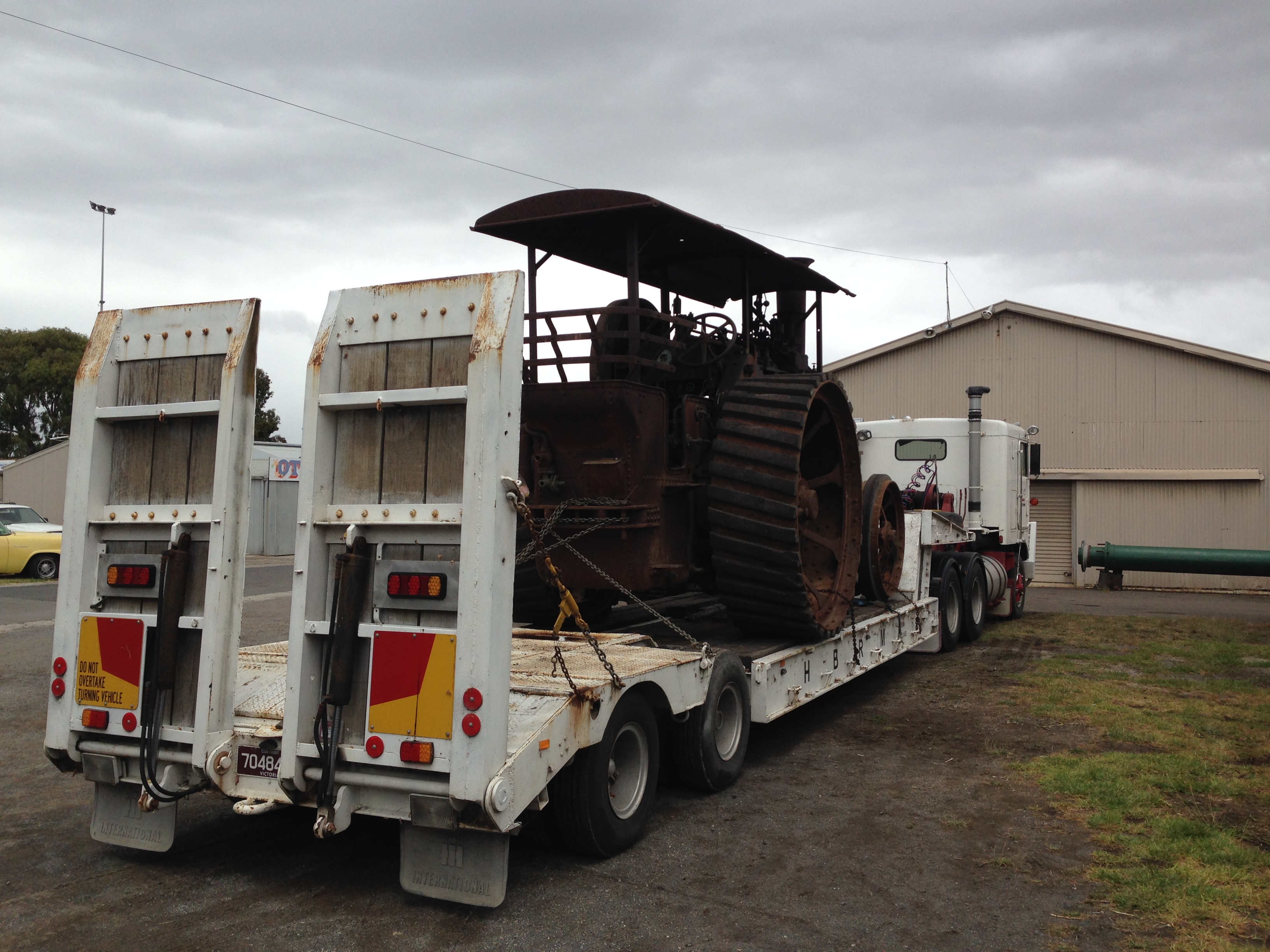 Marshall on low loader.JPG